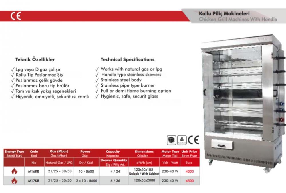 Chicken Roasting Machine With Handle And Gas 18